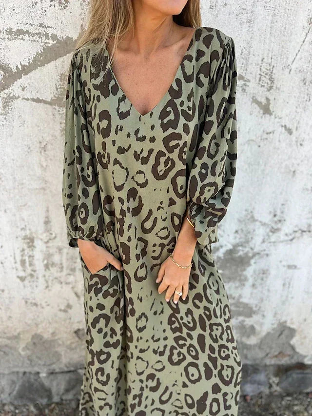 Leopardí maxi šaty Jessa